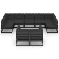 9-tlg. Garten-Lounge-Set mit Kissen Schwarz Massivholz Kiefer 9-tlg. Garten-Lounge-Set mit Kissen Schwarz Massivholz Kiefer