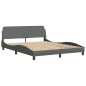 vidaXL Bett mit Matratze Dunkelgrau 160x200 cm Stoff vidaXL Bett mit Matratze Dunkelgrau 160x200 cm Stoff