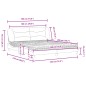 vidaXL Bett mit Matratze Blau 180x200 cm Stoff