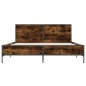 vidaXL Bettgestell Räuchereiche 150x200 cm Holzwerkstoff und Metall vidaXL Bettgestell Räuchereiche 150x200 cm Holzwerkstoff und Metall