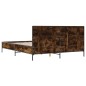 vidaXL Bettgestell Räuchereiche 150x200 cm Holzwerkstoff und Metall vidaXL Bettgestell Räuchereiche 150x200 cm Holzwerkstoff und Metall