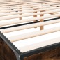 vidaXL Bettgestell Räuchereiche 150x200 cm Holzwerkstoff und Metall vidaXL Bettgestell Räuchereiche 150x200 cm Holzwerkstoff und Metall