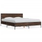 vidaXL Bettgestell Braun Eichen-Optik 150x200 cm Holzwerkstoff Metall vidaXL Bettgestell Braun Eichen-Optik 150x200 cm Holzwerkstoff Metall