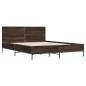 vidaXL Bettgestell Braun Eichen-Optik 150x200 cm Holzwerkstoff Metall vidaXL Bettgestell Braun Eichen-Optik 150x200 cm Holzwerkstoff Metall