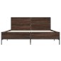 vidaXL Bettgestell Braun Eichen-Optik 150x200 cm Holzwerkstoff Metall vidaXL Bettgestell Braun Eichen-Optik 150x200 cm Holzwerkstoff Metall