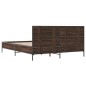 vidaXL Bettgestell Braun Eichen-Optik 150x200 cm Holzwerkstoff Metall vidaXL Bettgestell Braun Eichen-Optik 150x200 cm Holzwerkstoff Metall