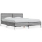 vidaXL Bettgestell Grau Sonoma 160x200 cm Holzwerkstoff und Metall vidaXL Bettgestell Grau Sonoma 160x200 cm Holzwerkstoff und Metall