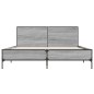 vidaXL Bettgestell Grau Sonoma 160x200 cm Holzwerkstoff und Metall vidaXL Bettgestell Grau Sonoma 160x200 cm Holzwerkstoff und Metall