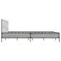 vidaXL Bettgestell Grau Sonoma 160x200 cm Holzwerkstoff und Metall vidaXL Bettgestell Grau Sonoma 160x200 cm Holzwerkstoff und Metall