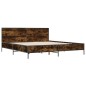 vidaXL Bettgestell Räuchereiche 200x200 cm Holzwerkstoff und Metall vidaXL Bettgestell Räuchereiche 200x200 cm Holzwerkstoff und Metall