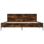 vidaXL Bettgestell Räuchereiche 200x200 cm Holzwerkstoff und Metall vidaXL Bettgestell Räuchereiche 200x200 cm Holzwerkstoff und Metall