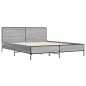 vidaXL Bettgestell Grau Sonoma 120x190 cm Holzwerkstoff und Metall vidaXL Bettgestell Grau Sonoma 120x190 cm Holzwerkstoff und Metall
