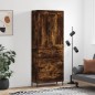 Highboard Räuchereiche 69,5x34x180 cm Holzwerkstoff Highboard Räuchereiche 69,5x34x180 cm Holzwerkstoff
