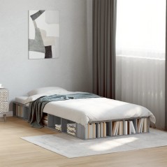 vidaXL Bettgestell Grau Sonoma 90x200 cm Holzwerkstoff