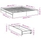 vidaXL Bettgestell mit Schubladen Betongrau 180x200 cm Holzwerkstoff vidaXL Bettgestell mit Schubladen Betongrau 180x200 cm Holzwerkstoff