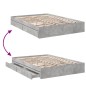 vidaXL Bettgestell mit Schubladen Betongrau 150x200 cm Holzwerkstoff vidaXL Bettgestell mit Schubladen Betongrau 150x200 cm Holzwerkstoff