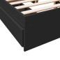 vidaXL Bettgestell mit Schubladen Schwarz 120x190 cm Holzwerkstoff vidaXL Bettgestell mit Schubladen Schwarz 120x190 cm Holzwerkstoff