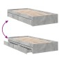 vidaXL Bettgestell mit Schubladen Betongrau 75x190 cm Holzwerkstoff vidaXL Bettgestell mit Schubladen Betongrau 75x190 cm Holzwerkstoff