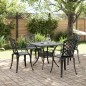 vidaXL 5-tlg. Garten-Essgruppe Schwarz Aluminiumguss vidaXL 5-tlg. Garten-Essgruppe Schwarz Aluminiumguss