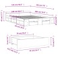 vidaXL Bettgestell mit Schubladen Braun Eichen-Optik 140x190 cm vidaXL Bettgestell mit Schubladen Braun Eichen-Optik 140x190 cm