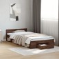 vidaXL Bettgestell mit Schublade Braun Eichen-Optik 100x200 cm vidaXL Bettgestell mit Schublade Braun Eichen-Optik 100x200 cm