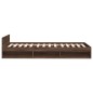 vidaXL Bettgestell mit Schublade Braun Eichen-Optik 100x200 cm vidaXL Bettgestell mit Schublade Braun Eichen-Optik 100x200 cm