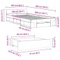 vidaXL Bettgestell mit Schublade Braun Eichen-Optik 100x200 cm vidaXL Bettgestell mit Schublade Braun Eichen-Optik 100x200 cm