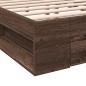 vidaXL Bettgestell mit Schubladen Braun Eichen-Optik 135x190 cm vidaXL Bettgestell mit Schubladen Braun Eichen-Optik 135x190 cm