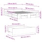 vidaXL Bettgestell mit Schubladen Braun Eichen-Optik 135x190 cm vidaXL Bettgestell mit Schubladen Braun Eichen-Optik 135x190 cm