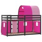 vidaXL Etagenbett mit Vorhängen Rosa 90x190 cm Massivholz Kiefer vidaXL Etagenbett mit Vorhängen Rosa 90x190 cm Massivholz Kiefer