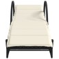 vidaXL Sonnenliege mit Auflage Schwarz 60x199x42 cm Poly Rattan vidaXL Sonnenliege mit Auflage Schwarz 60x199x42 cm Poly Rattan