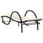 vidaXL Sonnenliege mit Auflage Schwarz 60x199x42 cm Poly Rattan vidaXL Sonnenliege mit Auflage Schwarz 60x199x42 cm Poly Rattan