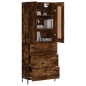 Highboard Räuchereiche 69,5x34x180 cm Holzwerkstoff Highboard Räuchereiche 69,5x34x180 cm Holzwerkstoff
