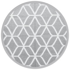 vidaXL Outdoor-Teppich Grau Ø200 cm PP