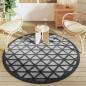 vidaXL Outdoor-Teppich Schwarz Ø160 cm PP vidaXL Outdoor-Teppich Schwarz Ø160 cm PP