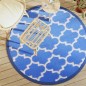 vidaXL Outdoor-Teppich Blau Ø160 cm PP vidaXL Outdoor-Teppich Blau Ø160 cm PP