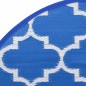 vidaXL Outdoor-Teppich Blau Ø160 cm PP vidaXL Outdoor-Teppich Blau Ø160 cm PP