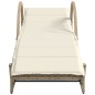 vidaXL Sonnenliege mit Auflage Beige 60x199x42 cm Poly Rattan vidaXL Sonnenliege mit Auflage Beige 60x199x42 cm Poly Rattan