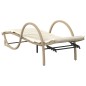vidaXL Sonnenliege mit Auflage Beige 60x199x42 cm Poly Rattan vidaXL Sonnenliege mit Auflage Beige 60x199x42 cm Poly Rattan