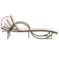 vidaXL Sonnenliege mit Auflage Beige 60x199x42 cm Poly Rattan vidaXL Sonnenliege mit Auflage Beige 60x199x42 cm Poly Rattan