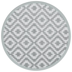 vidaXL Outdoor-Teppich Grau Ø120 cm PP