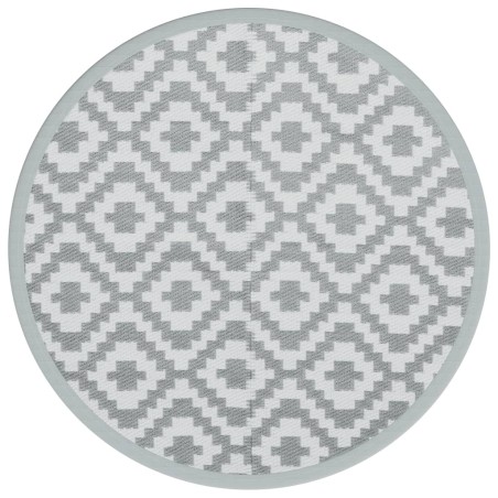 vidaXL Outdoor-Teppich Grau Ø120 cm PP