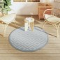 vidaXL Outdoor-Teppich Grau Ø120 cm PP vidaXL Outdoor-Teppich Grau Ø120 cm PP