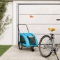 vidaXL Fahrradanhänger Hunde Blau Oxford-Gewebe und Eisen vidaXL Fahrradanhänger Hunde Blau Oxford-Gewebe und Eisen