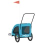 vidaXL Fahrradanhänger Hunde Blau Oxford-Gewebe und Eisen vidaXL Fahrradanhänger Hunde Blau Oxford-Gewebe und Eisen