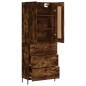 Highboard Räuchereiche 69,5x34x180 cm Holzwerkstoff Highboard Räuchereiche 69,5x34x180 cm Holzwerkstoff