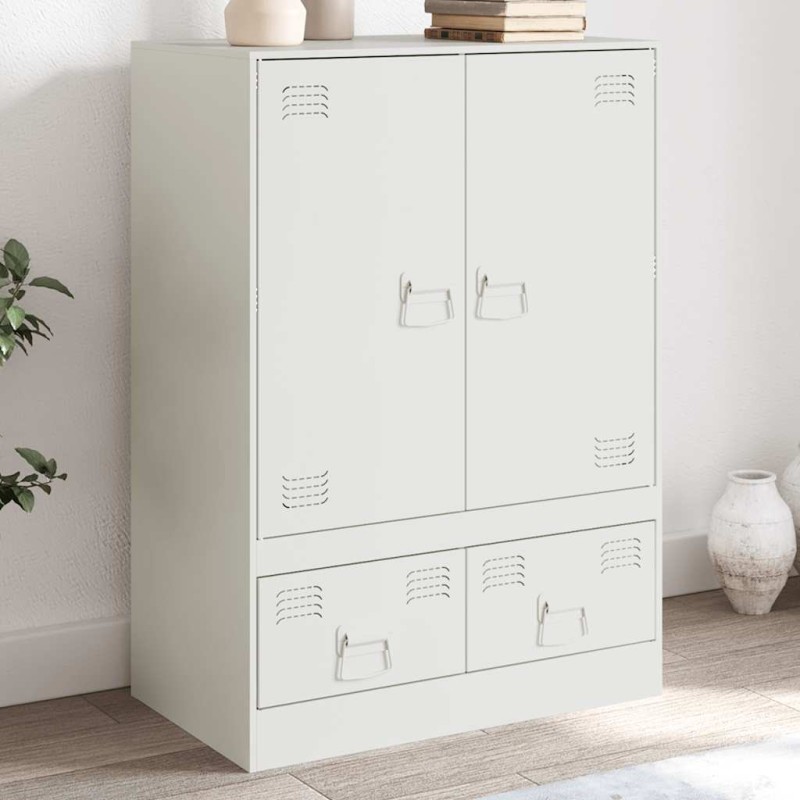 vidaXL Highboard Weiß 67x39x95 cm Stahl vidaXL Highboard Weiß 67x39x95 cm Stahl