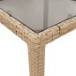 vidaXL 5-tlg. Garten-Essgruppe mit Kissen Beige Poly Rattan und Glas vidaXL 5-tlg. Garten-Essgruppe mit Kissen Beige Poly Rattan und Glas