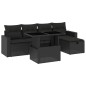 vidaXL 6-tlg. Garten-Sofagarnitur mit Kissen Schwarz Poly Rattan vidaXL 6-tlg. Garten-Sofagarnitur mit Kissen Schwarz Poly Rattan