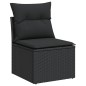 vidaXL 6-tlg. Garten-Sofagarnitur mit Kissen Schwarz Poly Rattan vidaXL 6-tlg. Garten-Sofagarnitur mit Kissen Schwarz Poly Rattan